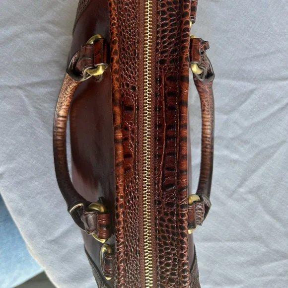 Brahmin Pecan Brown Leather Satchel - Picture 4 of 12